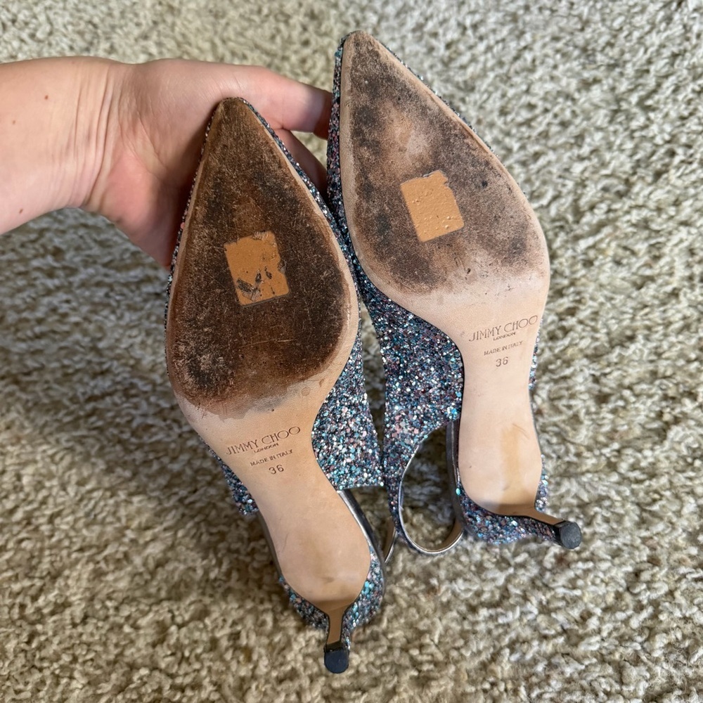 Jimmy Choo Glitter slimback pumps - Picture 5 of 6